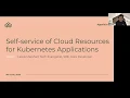 Webinar Self-service of Cloud Resources for Kubernetes Applications