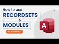 Microsoft Access Tips How to use VBA Recordsets and Modules