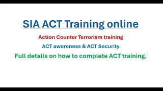 act training action counter terrorism training online act e learning how to complete training