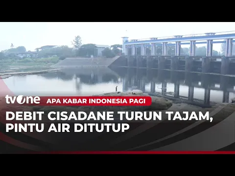 Kemarau Panjang, Debit Sungai Cisadane Menyusut hingga Dasar Sungai Terlihat