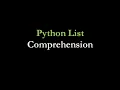 13 3 Python List Comprehension How To iterate list using list comprehension in python In Tamil