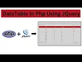 Creating DataTable In Php Using JQuery - Php Tutorial