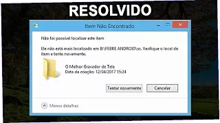 Não foi possível localizar este item (Resolvido)