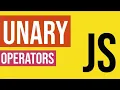 Unary Operator In Javascript Javascript Tutorial Web Development Course