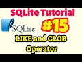SQLite Tutorial LIKE anf GLOB Operator in SQLite