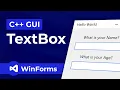 C GUI Textboxes and User Input WinForms