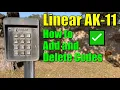 Linear AK-11 Keypad How to Add New Codes and Delete Old Codes