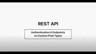 Using REST API - Authentication Endpoints on Custom Post Types