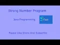 Strong number program in java