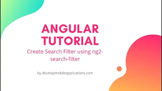 Create Search Filter In Angular Angular tutorial Filter example in angular