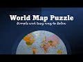 World Map Puzzle Simple and Easy way to solve