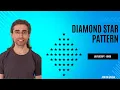 Diamond Star Pattern in JavaScript Pattern Printing