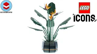 LEGO Icons Botanical Collection 10289 The Bird of Paradise Speed Build