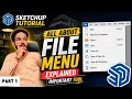 Tutorial For Beginners Explain File Menu in Professional Style Part 1