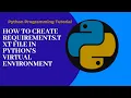 How to create requirements txt in python virtual env