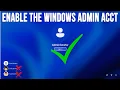 How to Enable Log in with the Built in Windows Admin Account if You Can t Log on to Your Computer