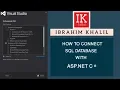 HOW TO CONNECT SQL DATABASE IN ASP NET C IK SOFTBD