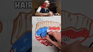 Drawing USA Graffiti PIZZA When I M Felt Dizzy 