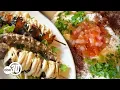 Beef chicken skewers flavor-packed hummus at Zaytoona in Hanford California Dine and Dish