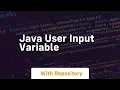 java user input variable