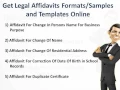 Get Legal Affidavits and Templates Online