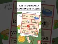 Cat Themed Early Learning Printables
