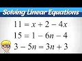 Solving Linear Equations Algebra