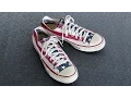 Older Converse All Star Chuck Taylor shoes American flag size 9 5 made in China