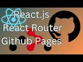 Deploying React js app to GitHub Pages with React Router