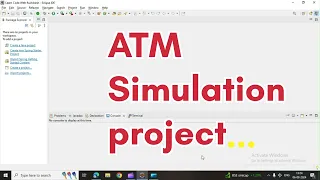 ATM Machine Simulation project ATM Machine Project in Java Java Project Internship Project