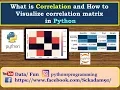 What is Correlation how to visualise correlation matrix in python seaborn