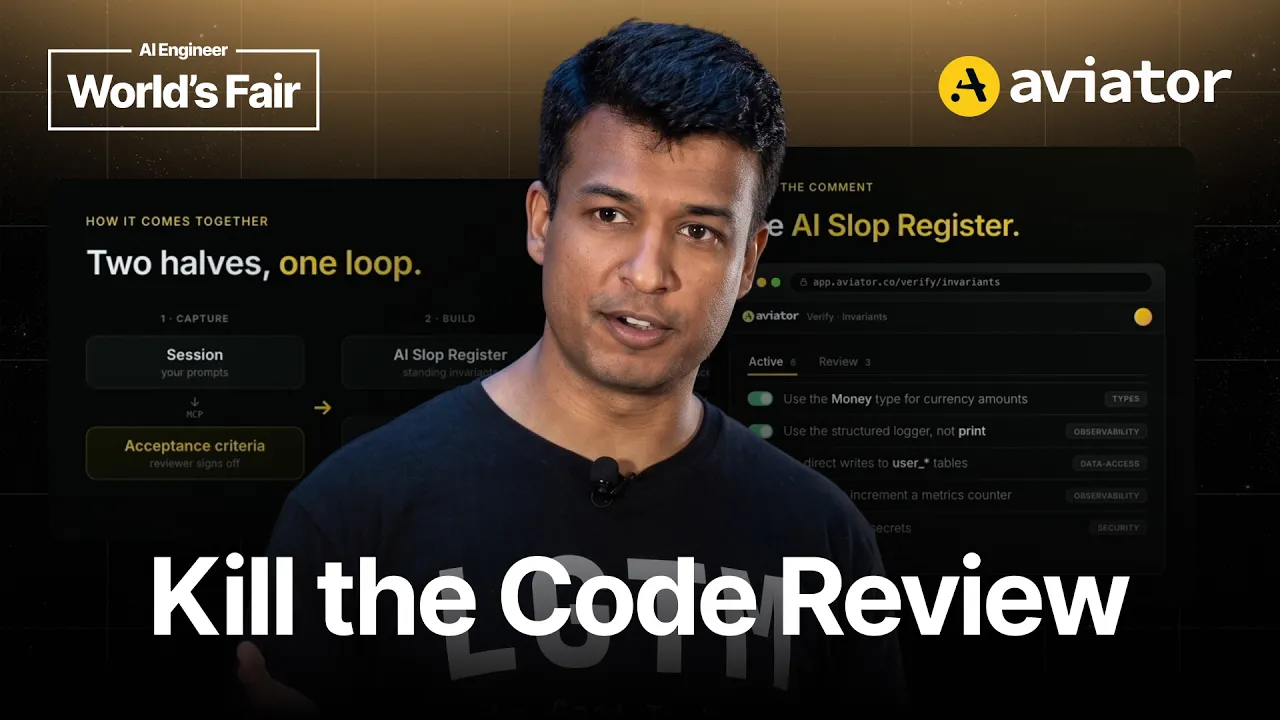 How to Kill the Code Review — Ankit Jain, Aviator: video thumbnail