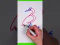 Number 3 becomes a flamingo Just connect the lines
