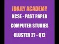 KCSE - Computer Studies Paper 1 Question 12