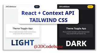 Build Dark Light Mode using Context API React Tailwind Project