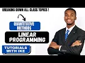 LINEAR PROGRAMMING - QUANTITATIVE METHODS