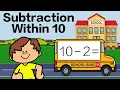 Subtract Within 10 Fact Fluency Back to School Math Brain Break