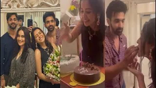 Actress Asha Negi Celebrates Her Birt ay With Karan Wahi Arjit Taneja Surbhi Jyoti l In Photos