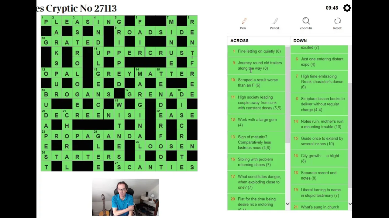 Speed-solving The Times Cryptic Crossword