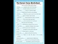 Quick Worksheet on Simple Future Tense Practice Made Easy