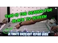 Download Lagu How to fix LED LCD TV black screen no backlight, TV disassemble, testing LEDs, ordering part, repair MP3