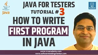 Java for Testers - How to Write First Program in Java