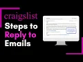 How to Reply to Craigslist Emails