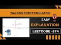 Walking Robot Simulation Leetcode 874 Easy explanation Hindi Java Code wizard