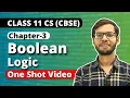 Chapter 3 Boolean Algebra One Shot Class 11 Computer Science Vishal Kumar in Hindi
