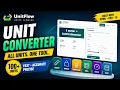UnitFlow - Unit Converter Web Utilities Project Mini Project 2026 Source Code