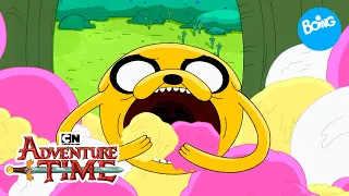 Hora de aventuras | ¡Momentos de comida MUY LOCOS! 🍕 Maratón de helados de Jake | Boing