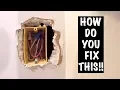 HOW TO REPAIR OVERCUT ELECTRICAL BOX DRYWALL