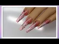 DIY XXLONG glitter PINK y2k NAIL Design Nail Tutorial for beginner Glitterbels odorless monomer