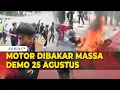 Download Lagu Ricuh! Detik-Detik Motor Dibakar Massa Demo 25 Agustus di Gerbang Belakang DPR